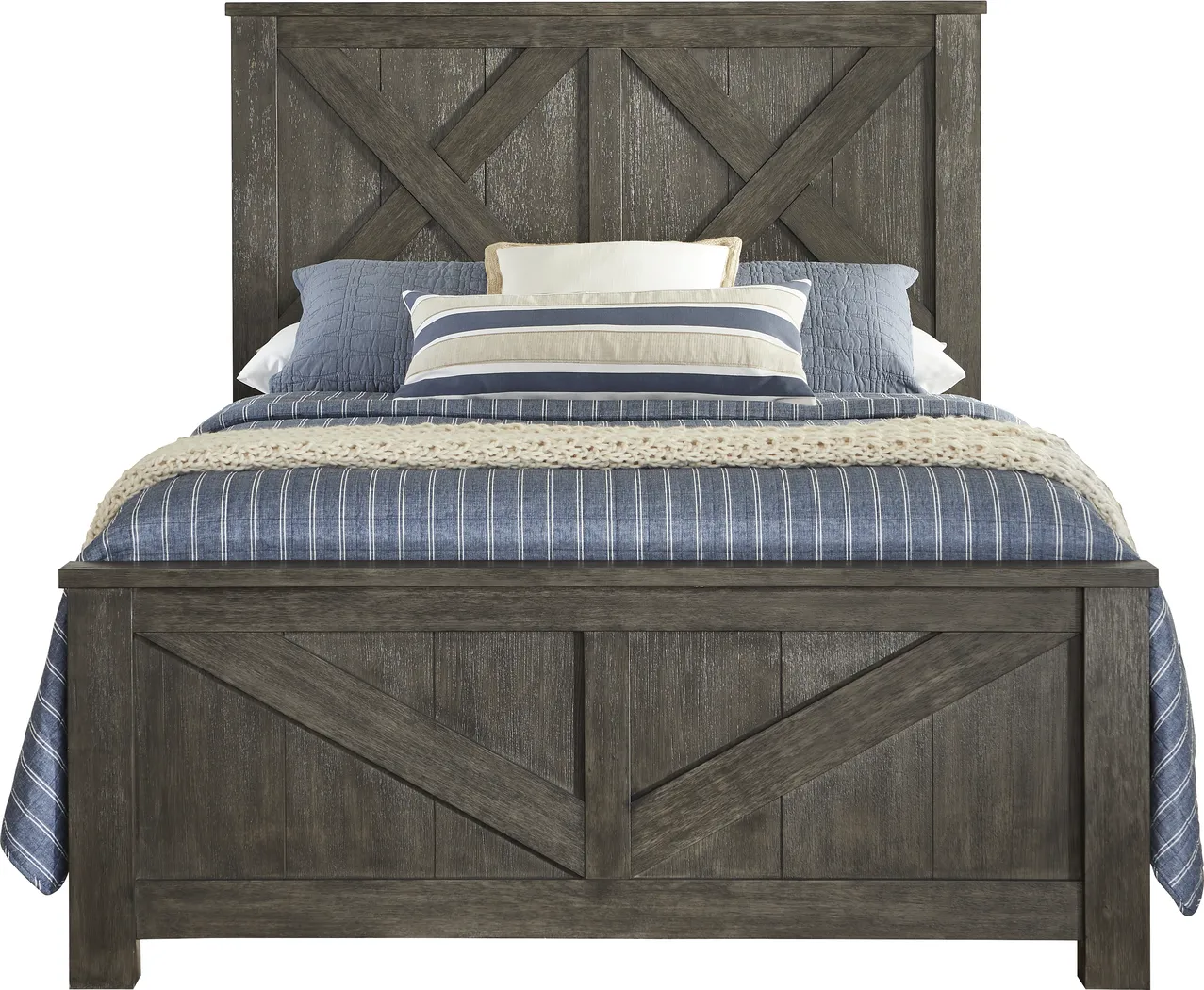 Hampton Falls Brown 7 Pc King Panel Bedroom - Thumbnail - Image 2