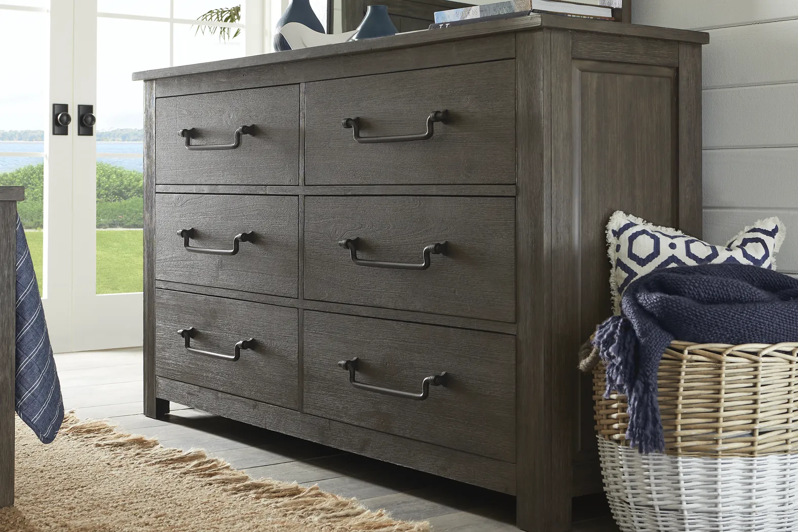 Hampton Falls Brown 7 Pc King Panel Bedroom - Thumbnail - Image 4