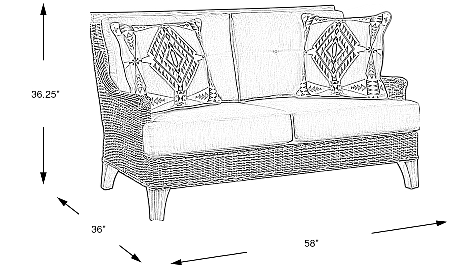 Dimension Image. Please refer to the Dimension Tab on this page for dimension details.