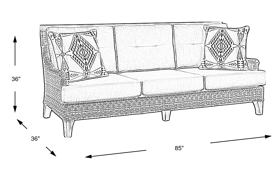 Dimension Image. Please refer to the Dimension Tab on this page for dimension details.