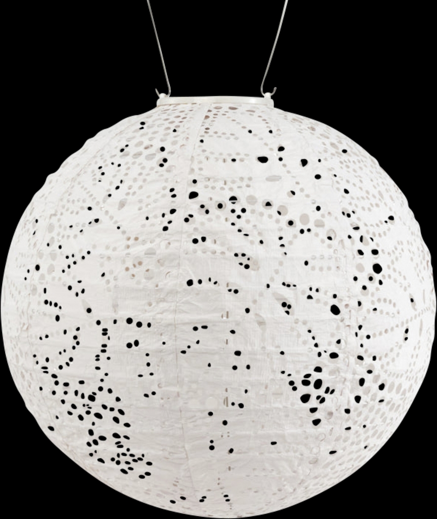 Hamtara White Outdoor Solar Lantern - Thumbnail - Image 1