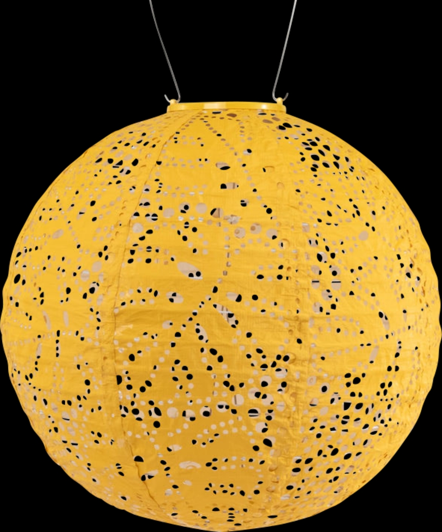 Hamtara Yellow Outdoor Solar Lantern - Thumbnail - Image 1