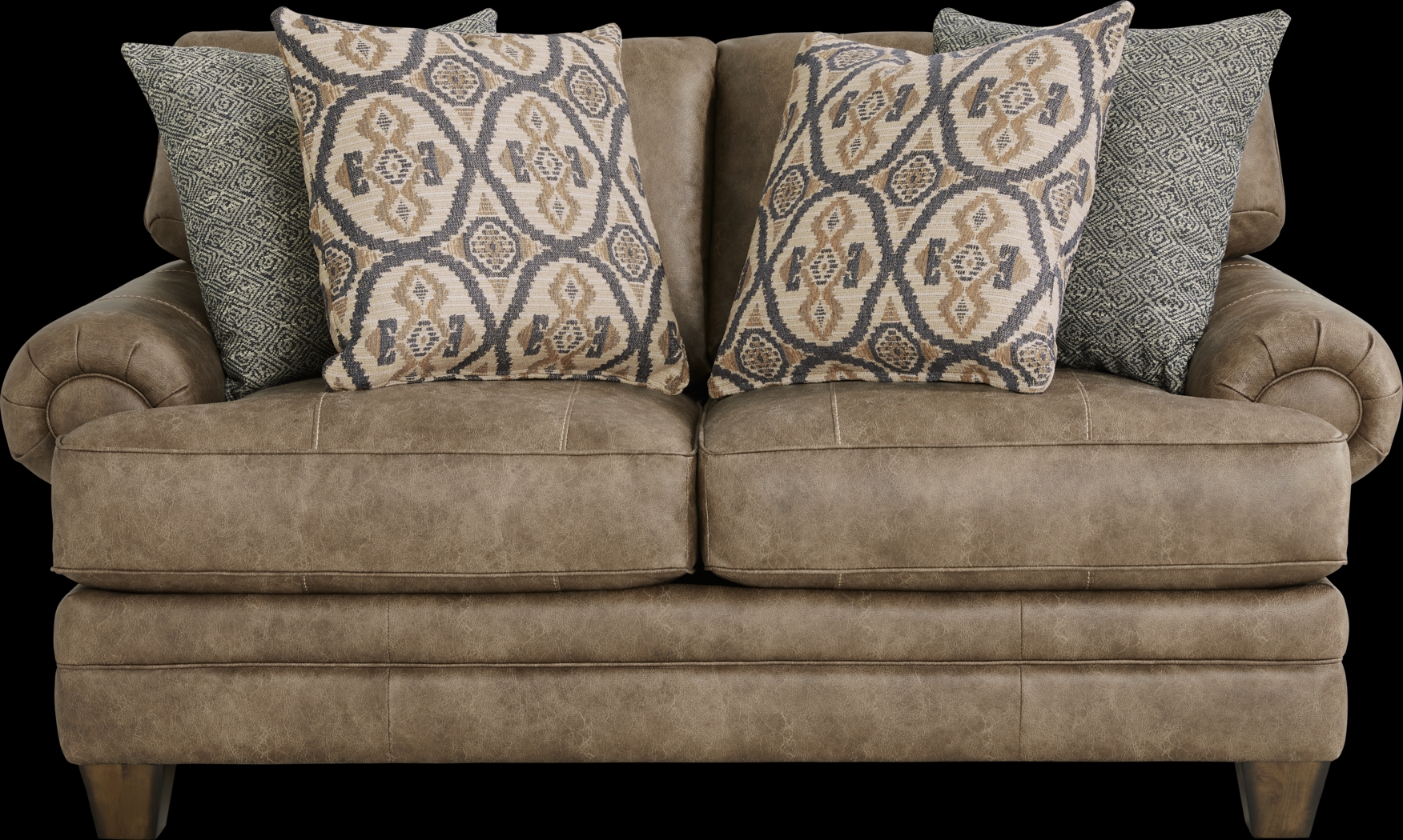 Hancock Park Brown Loveseat - Thumbnail - Image 1