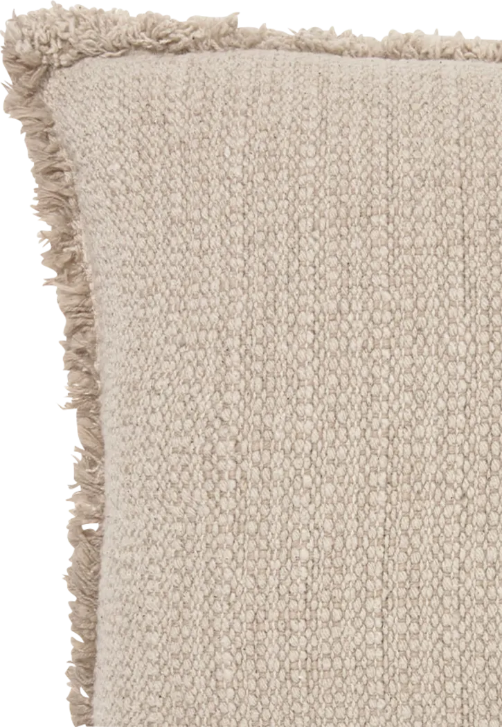 Handloom Beige/Natural Lumbar Pillow - Thumbnail - Image 3