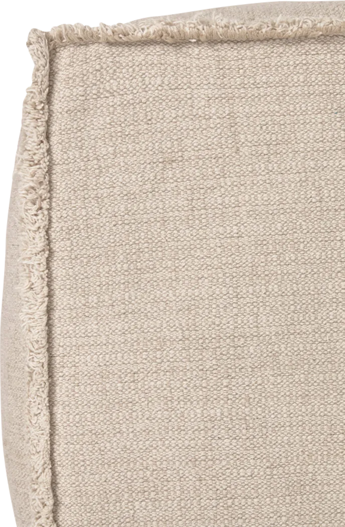 Handloom Beige Pouf - Thumbnail - Image 3