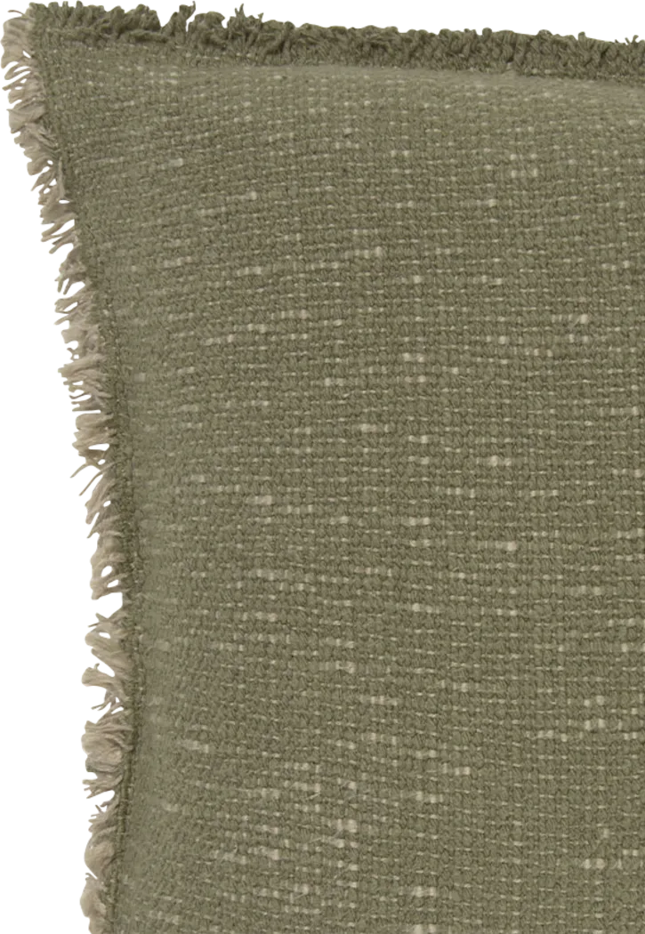 Handloom Green/Beige Accent Pillow - Thumbnail - Image 3