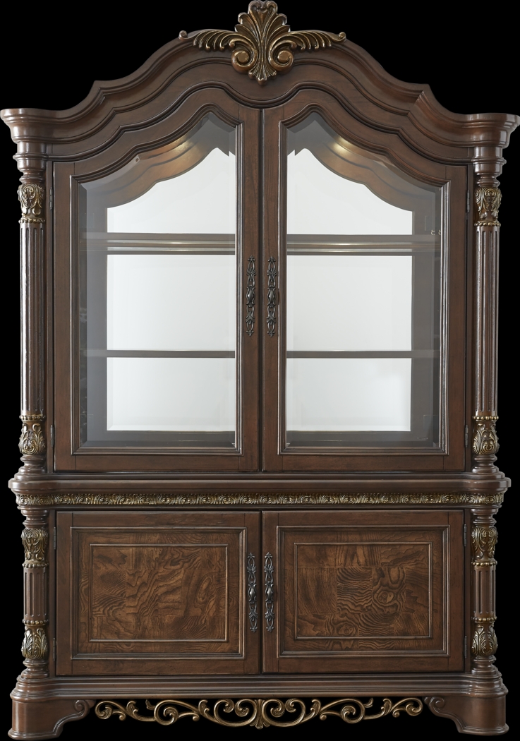 Handly Manor Tobacco 2 Pc China Cabinet - Thumbnail - Image 2