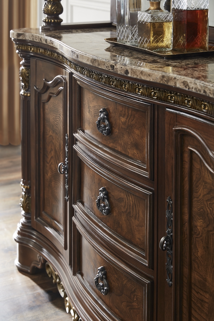 Handly Manor Pecan 2 Pc China Cabinet - Thumbnail - Image 2