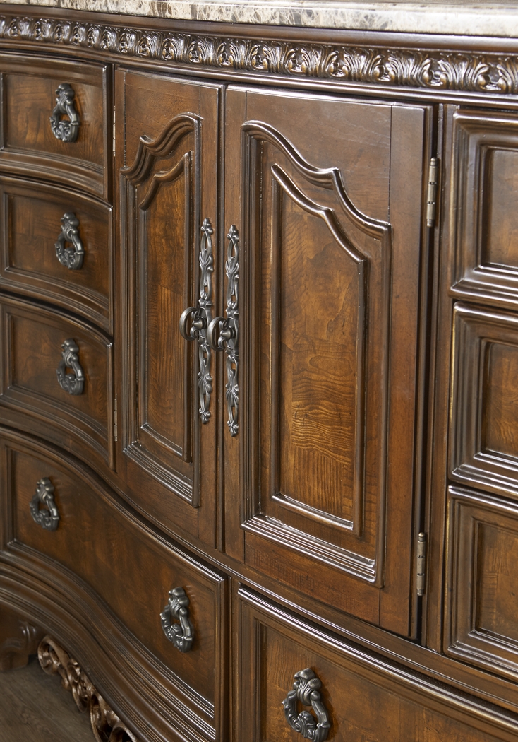 Handly Manor Pecan 5 Pc King Panel Bedroom - Thumbnail - Image 9