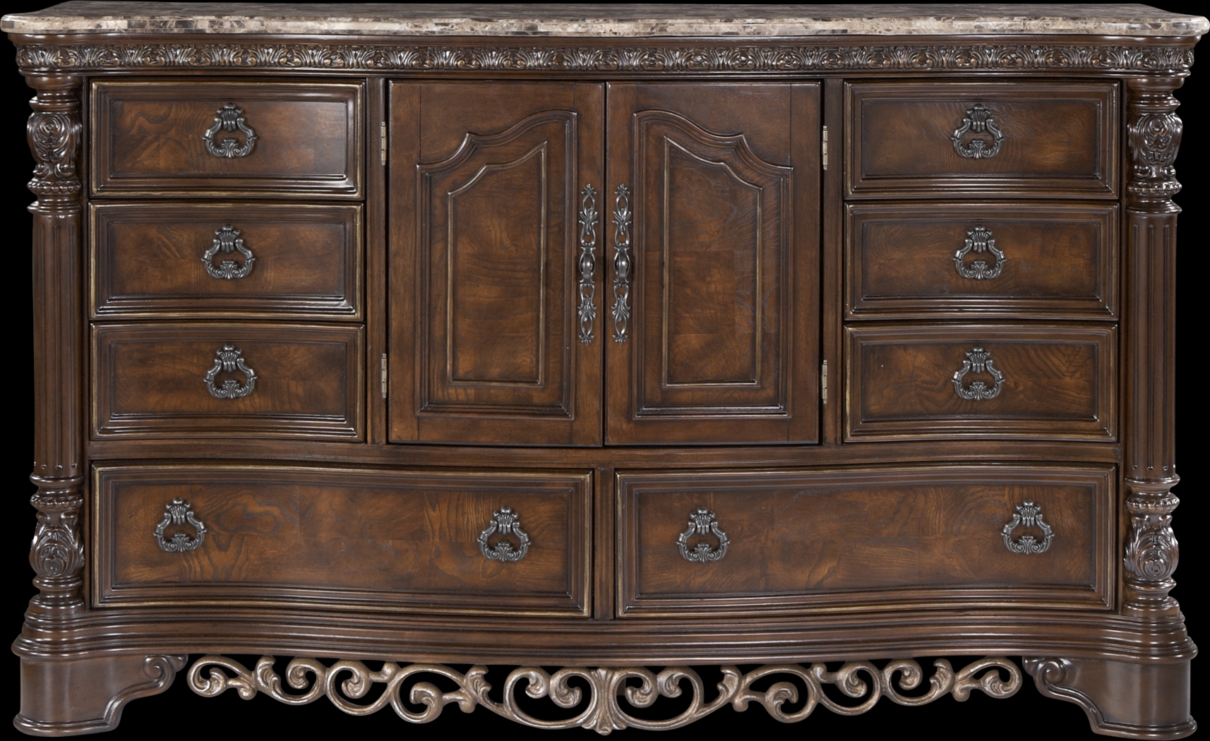 Handly Manor Pecan 8 Pc King Panel Bedroom - Thumbnail - Image 6