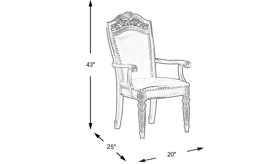 Dimension Image. Please refer to the Dimension Tab on this page for dimension details.