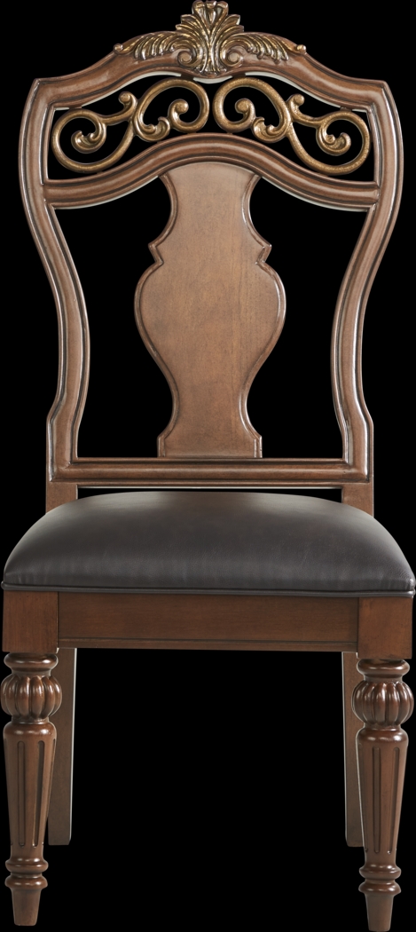 Handly Manor Tobacco Wood Back Side Chair - Thumbnail - Image 2