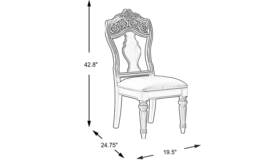 Dimension Image. Please refer to the Dimension Tab on this page for dimension details.