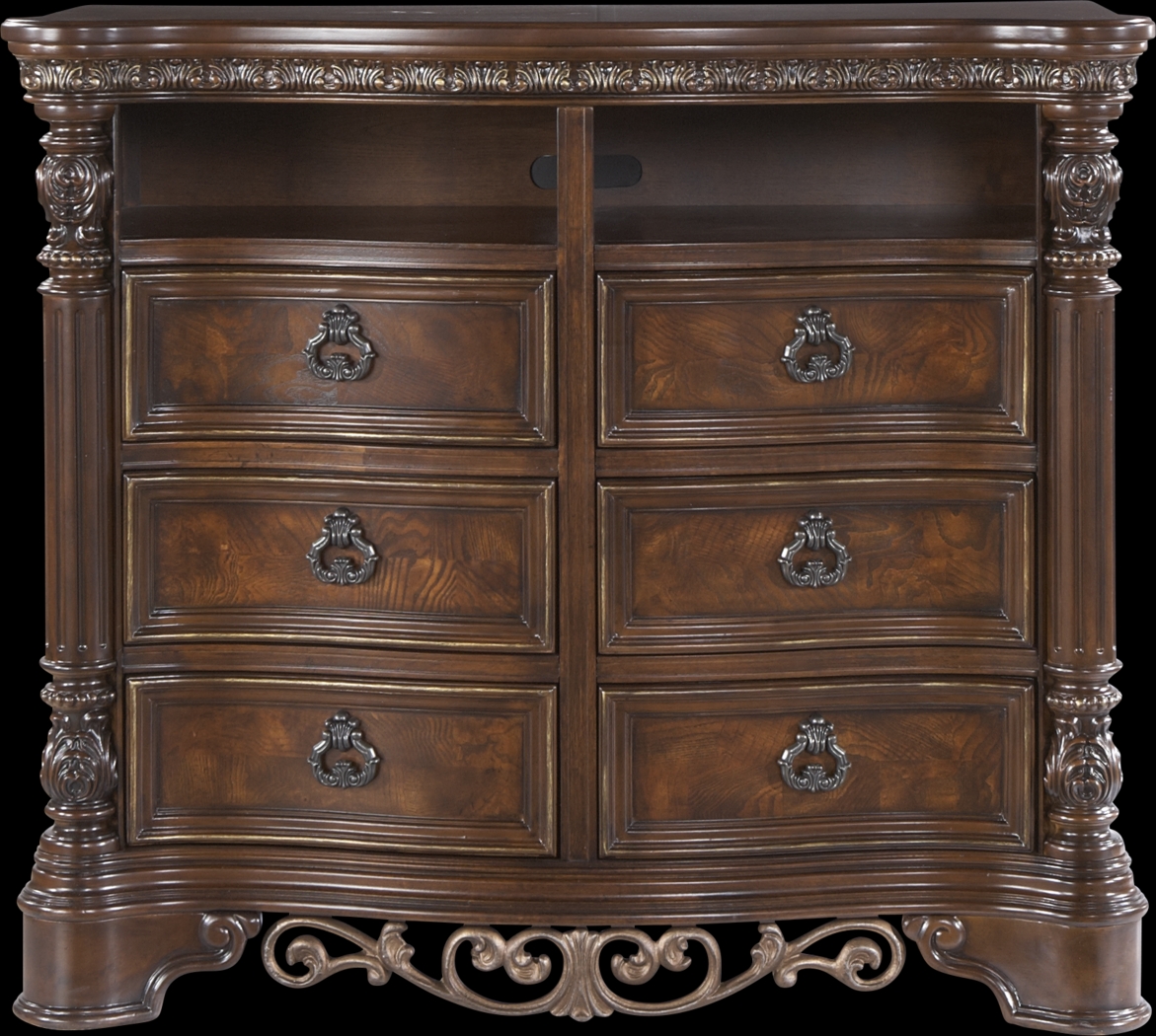 Handly Manor Pecan 8 Pc King Panel Bedroom - Thumbnail - Image 8