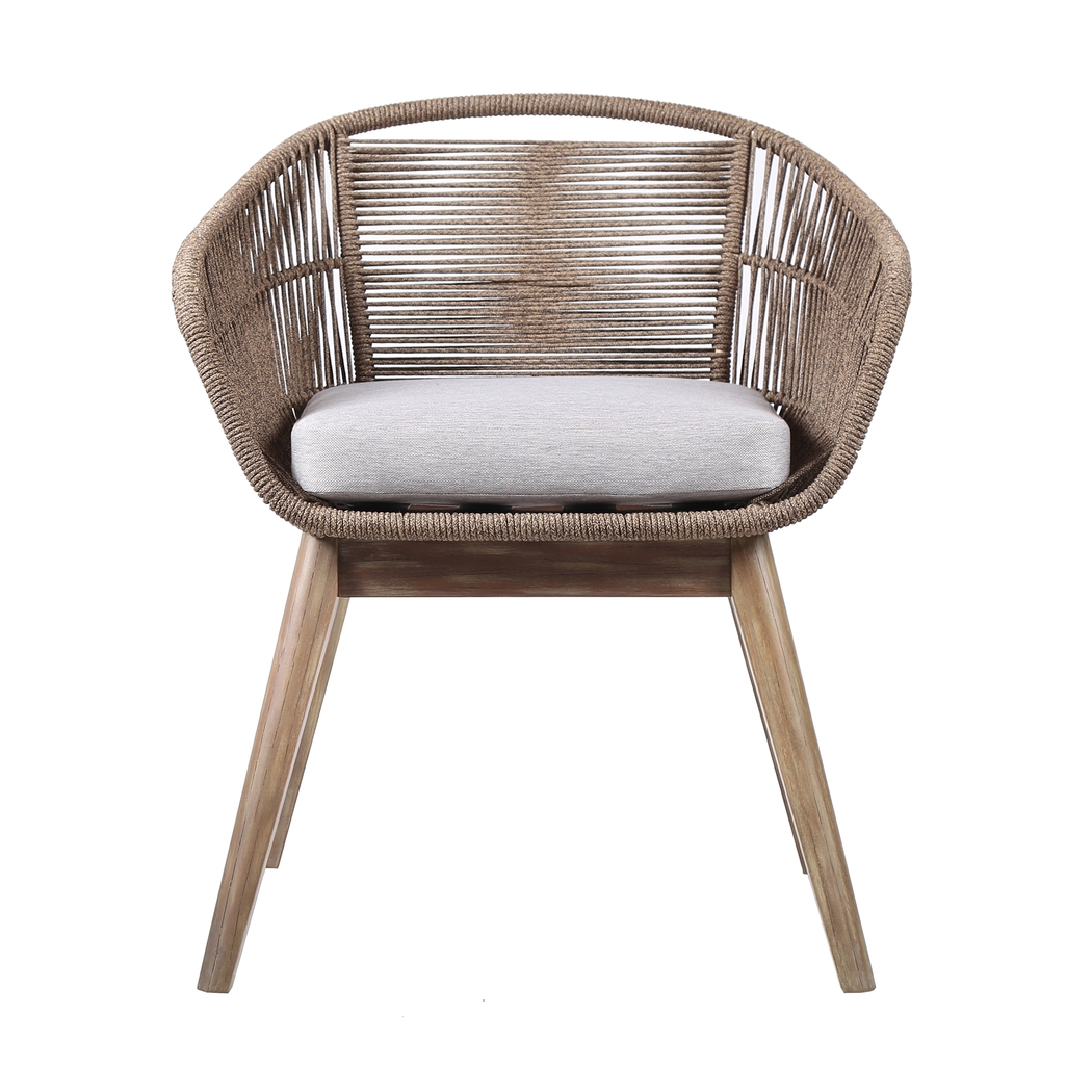 Hanella Gray Outdoor Arm Chair - Thumbnail - Image 2