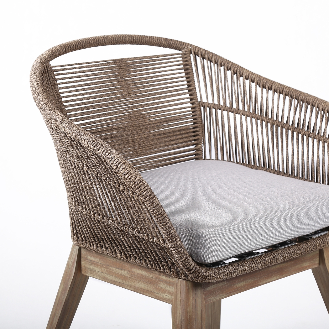 Hanella Gray Outdoor Arm Chair - Thumbnail - Image 4