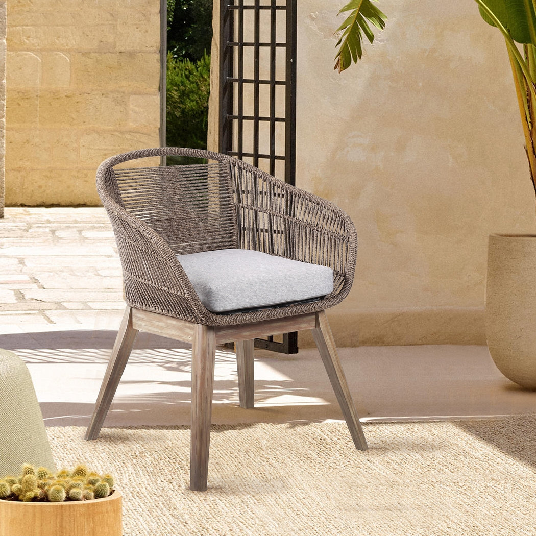 Hanella Gray Outdoor Arm Chair - Thumbnail - Image 7