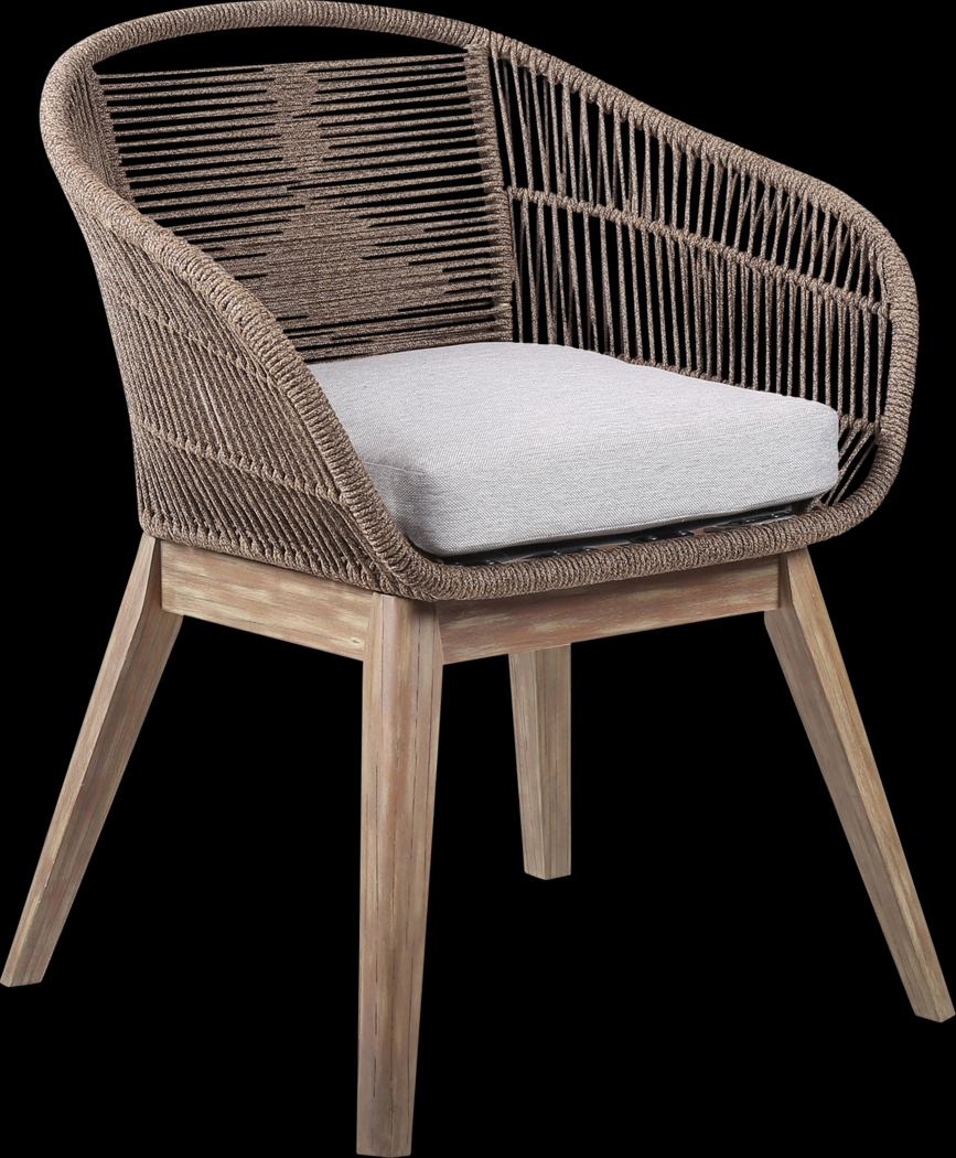 Hanella Gray Outdoor Arm Chair - Thumbnail - Image 1