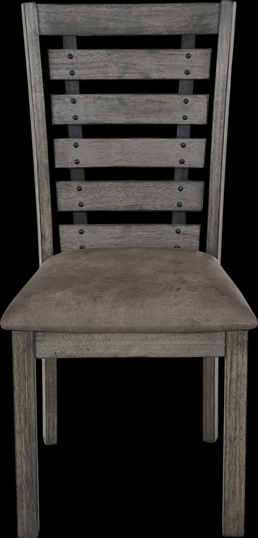 Hangah Gray Side Chair, Set of 2 - Thumbnail - Image 2