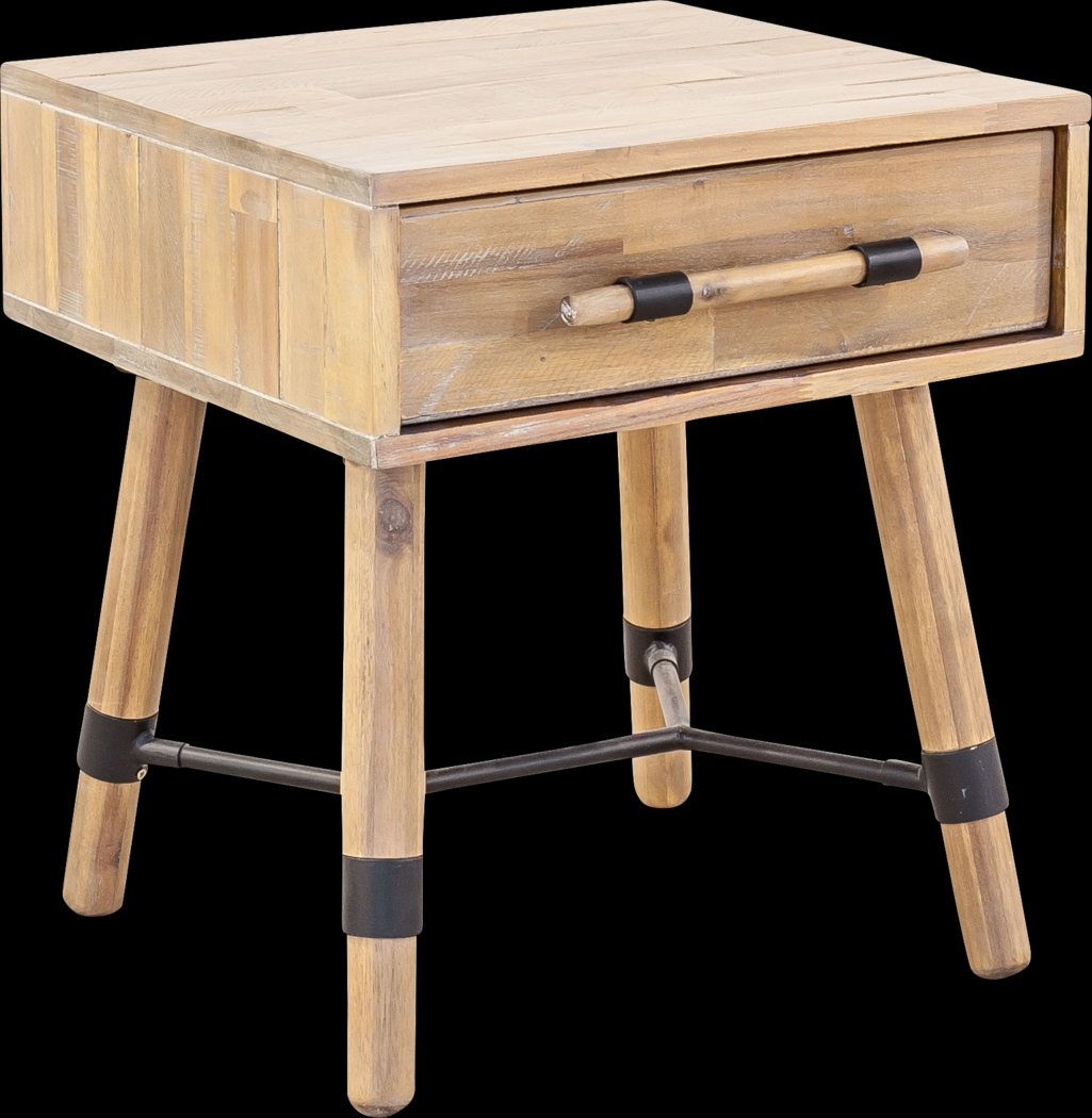Hankard Natural Side Table - Thumbnail - Image 1