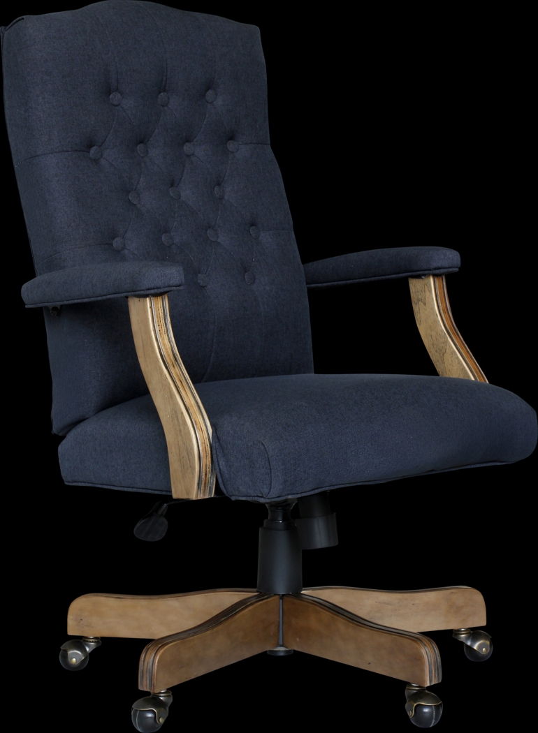 Hanksville Navy Desk Chair - Thumbnail - Image 1
