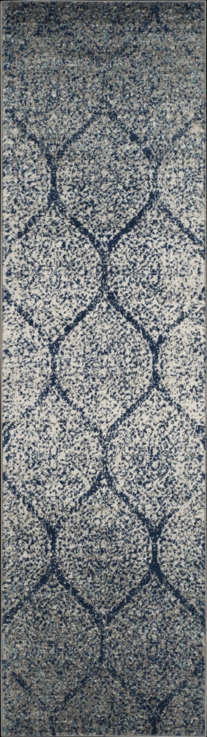 Hanley Court Navy 2'3 x 8' Runner Rug - Thumbnail - Image 1