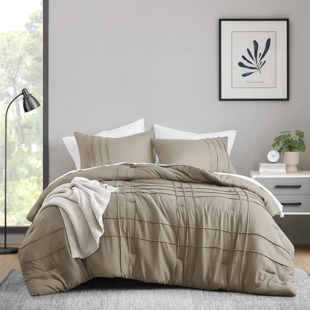 Hanleyea Brown Queen 3 Pc Comforter Set - Thumbnail - Image 2