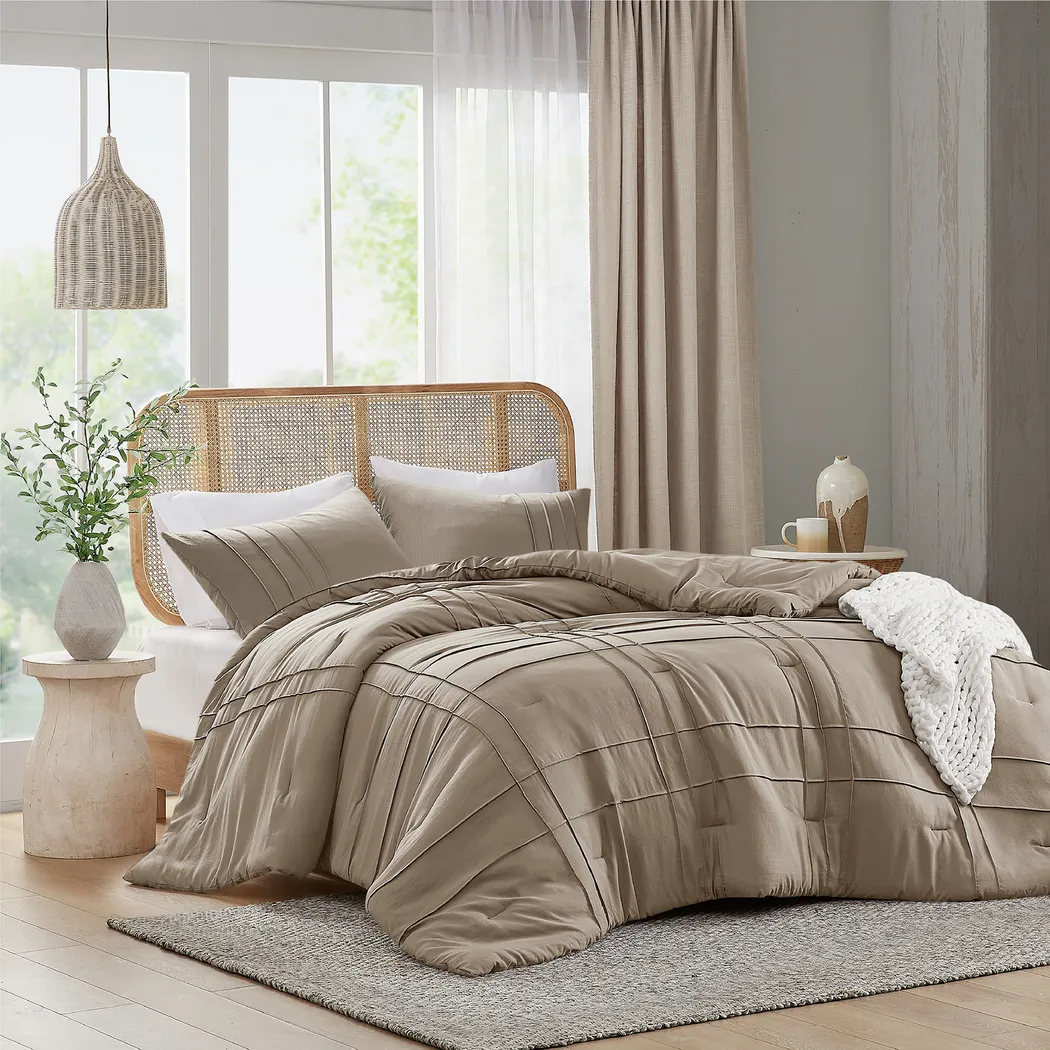 Hanleyea Brown Queen 3 Pc Comforter Set - Thumbnail - Image 3