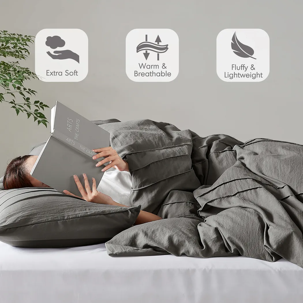 Hanleyea Dark Gray Queen 3 Pc Comforter Set - Thumbnail - Image 11