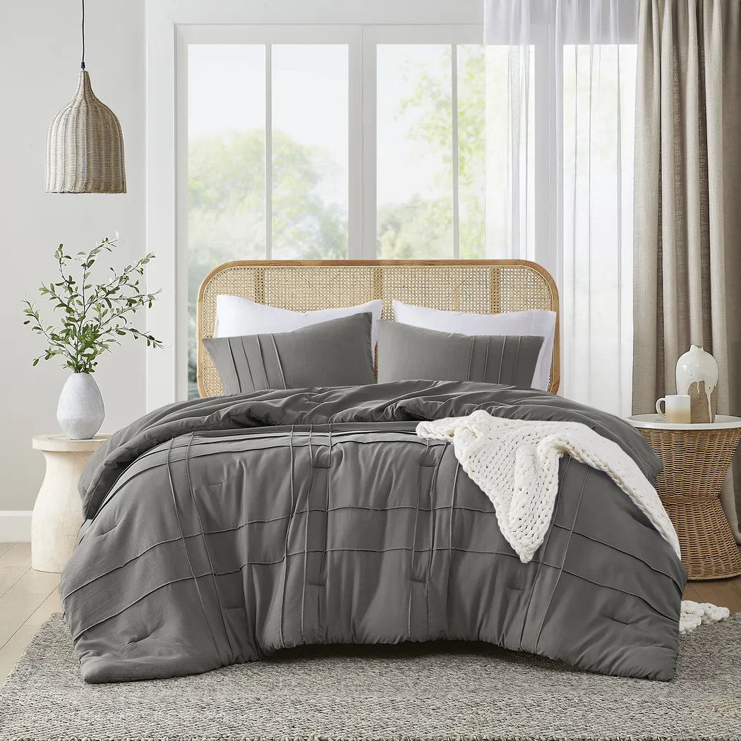 Hanleyea Dark Gray Queen 3 Pc Comforter Set - Thumbnail - Image 3