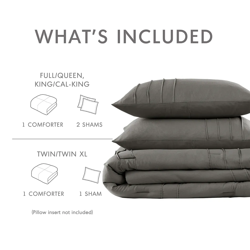 Hanleyea Dark Gray Queen 3 Pc Comforter Set - Thumbnail - Image 7
