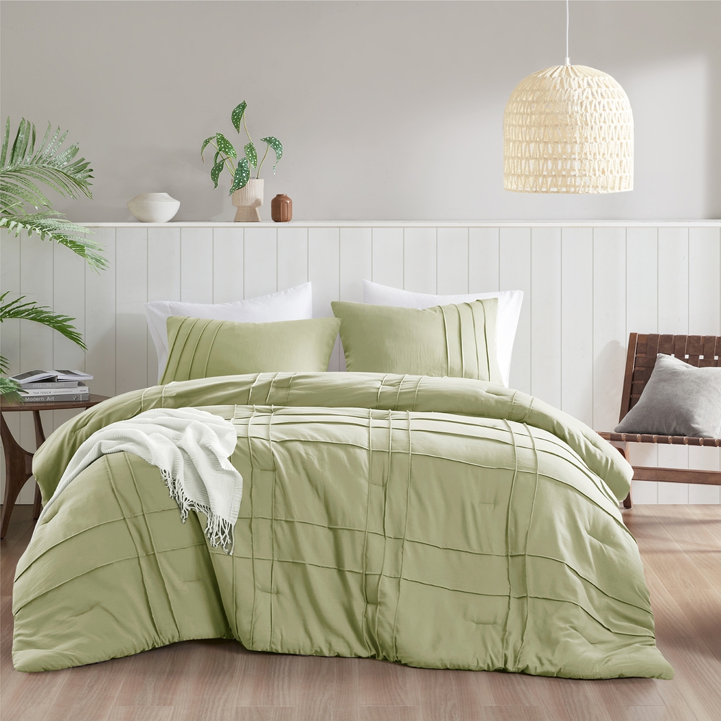 Hanleyea Sage Green Queen 3 Pc Comforter Set - Thumbnail - Image 2