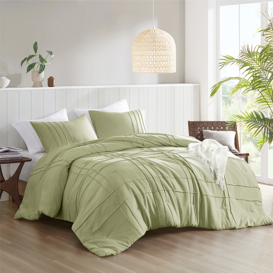 Hanleyea Sage Green Queen 3 Pc Comforter Set - Thumbnail - Image 5