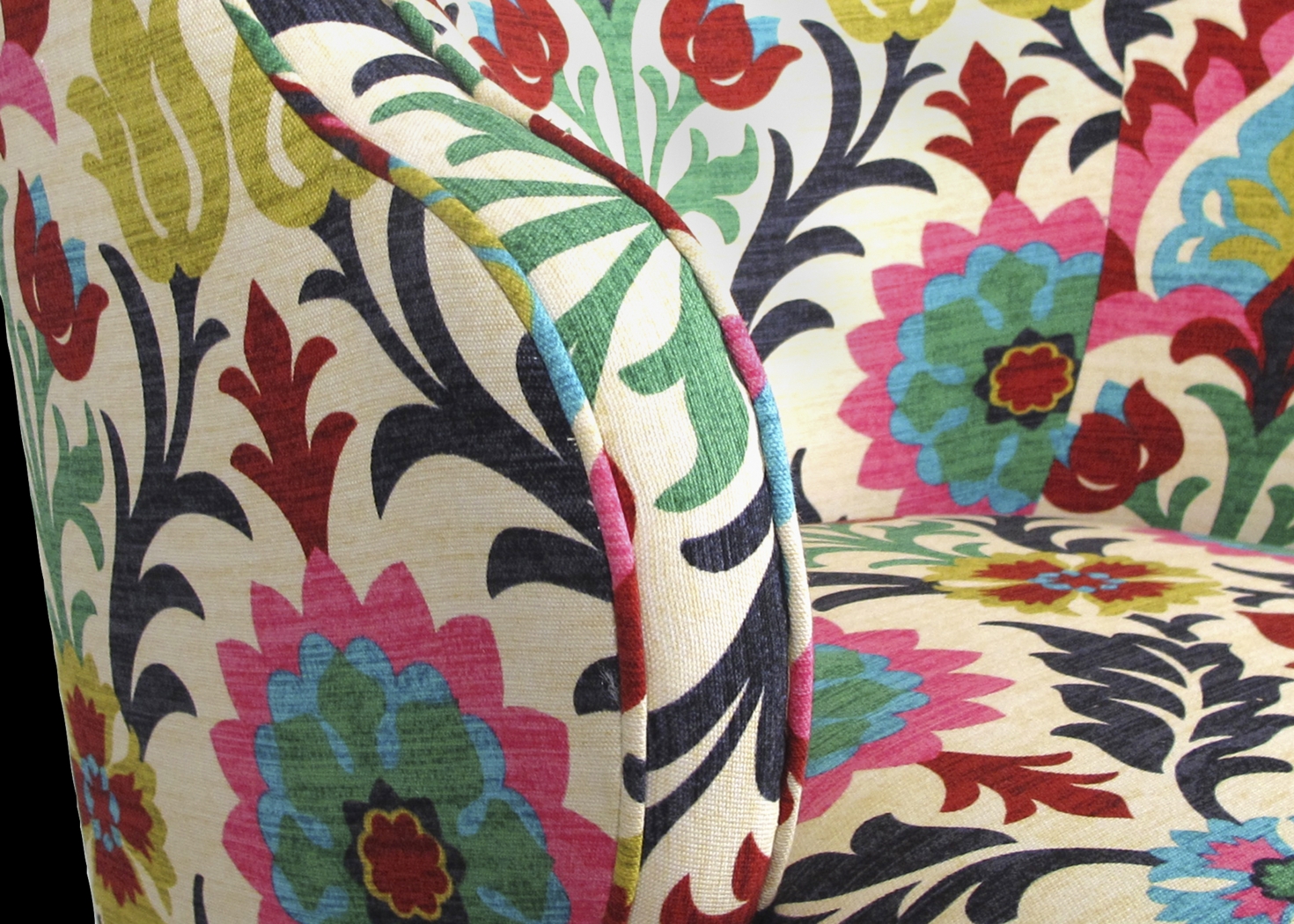 Hannah Floral Accent Chair - Thumbnail - Image 2