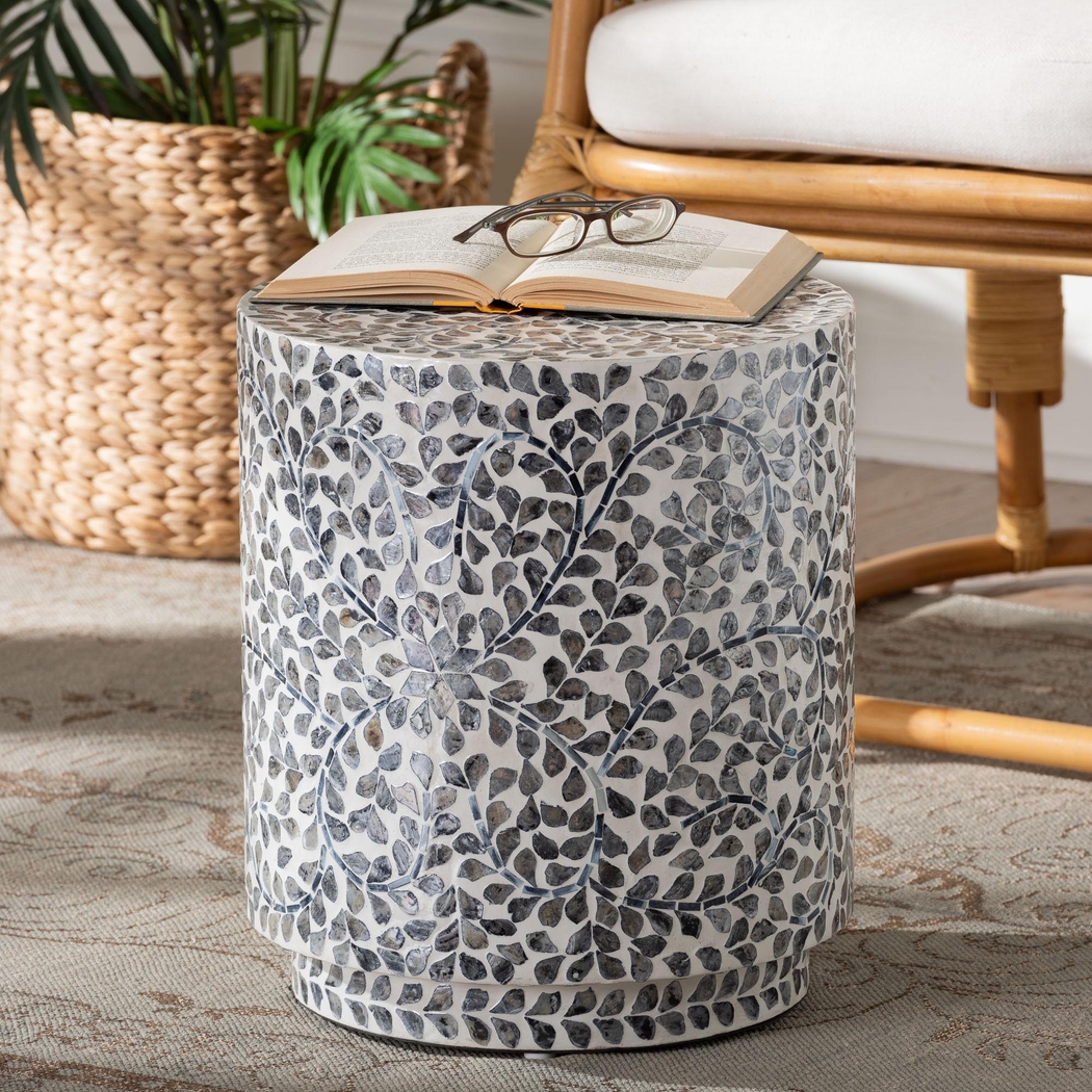 Hannaiy White and Black Stool - Thumbnail - Image 2