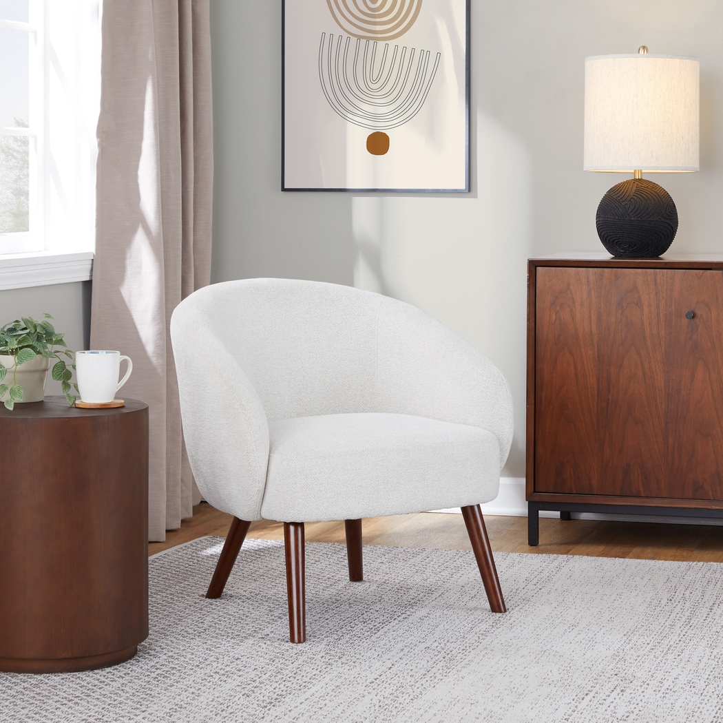 Hannuh Cream Accent Chair - Thumbnail - Image 2