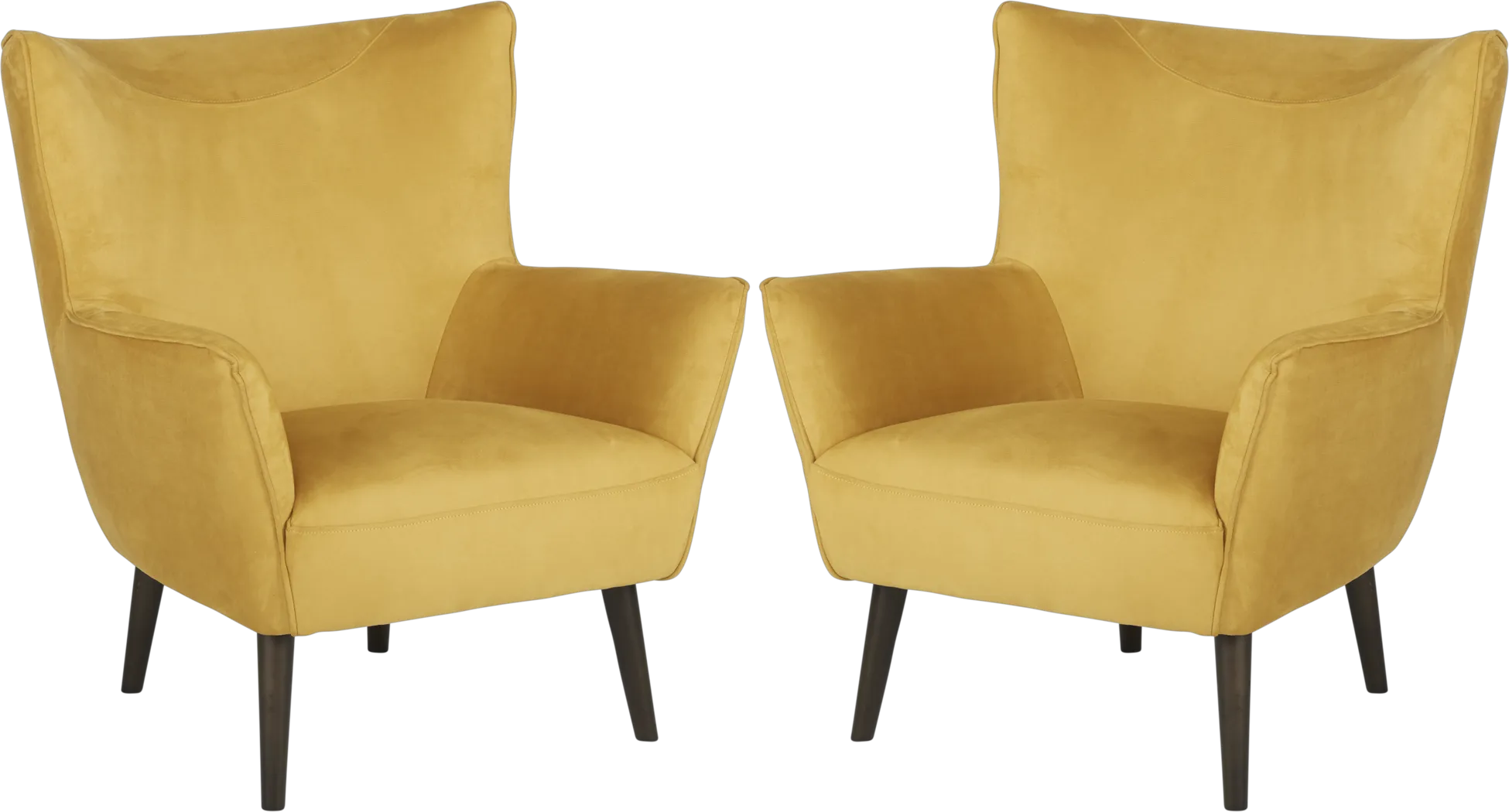 Hansel Yellow Accent Chair (Set of 2) - Thumbnail - Image 1