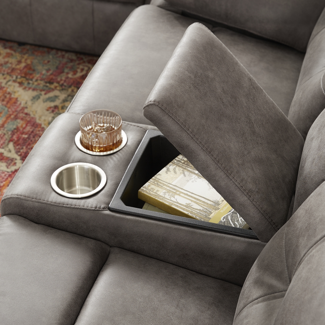 Hanton Heights Slate 5 Pc Reclining Living Room - Thumbnail - Image 6