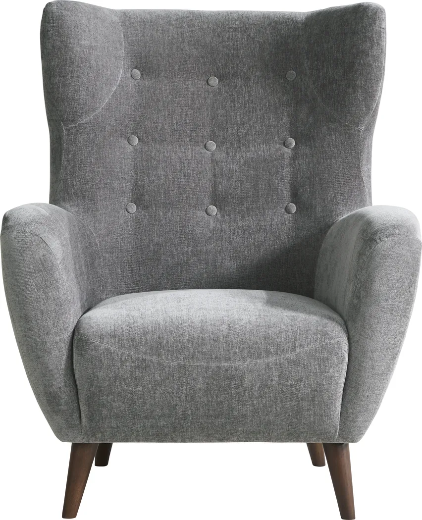Happner Gray Accent Chair - Thumbnail - Image 2