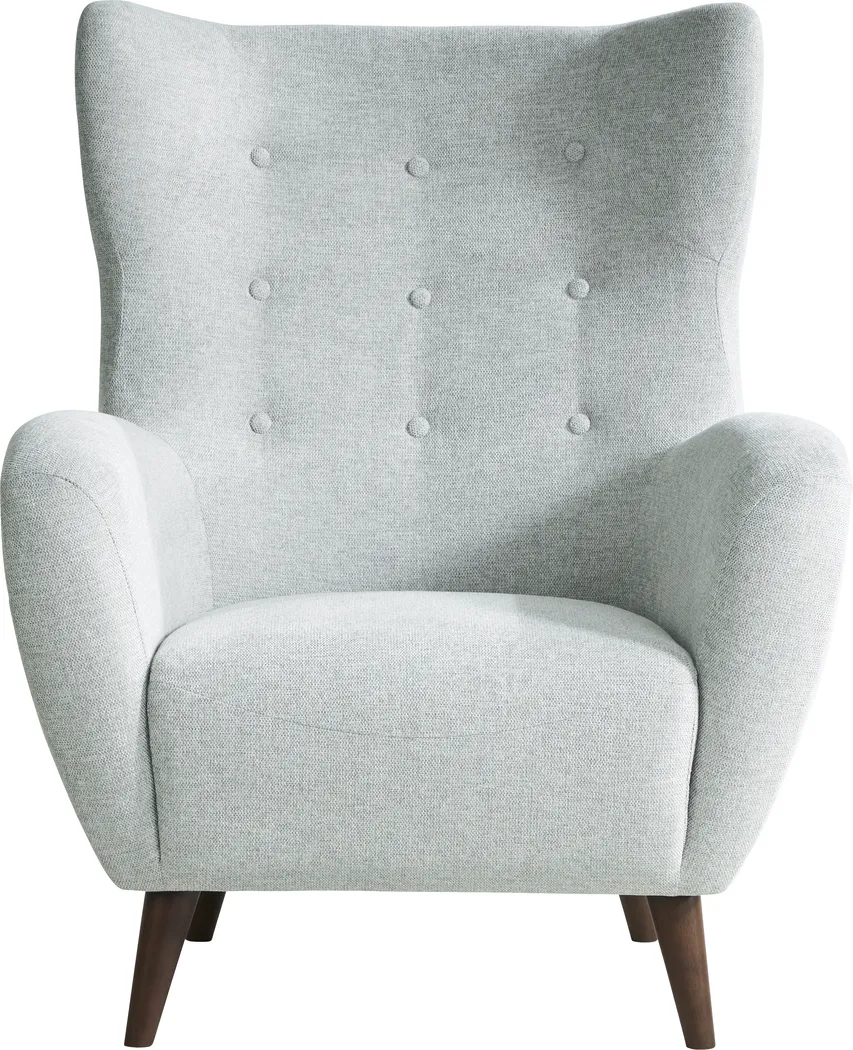 Happner Light Gray Accent Chair - Thumbnail - Image 2