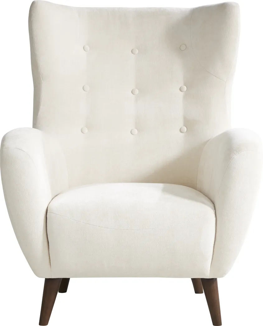 Happner White Accent Chair - Thumbnail - Image 2