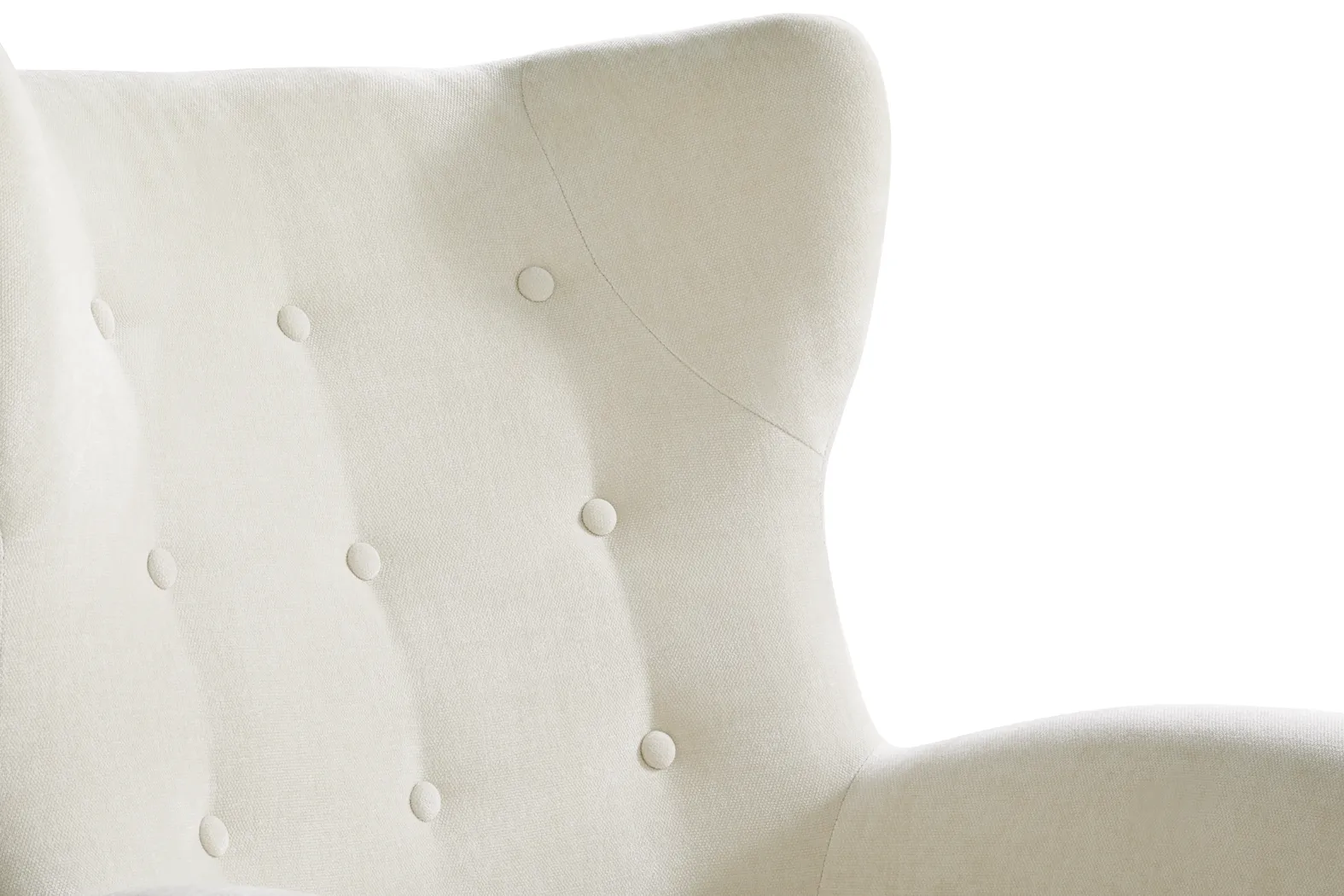 Happner White Accent Chair - Thumbnail - Image 3
