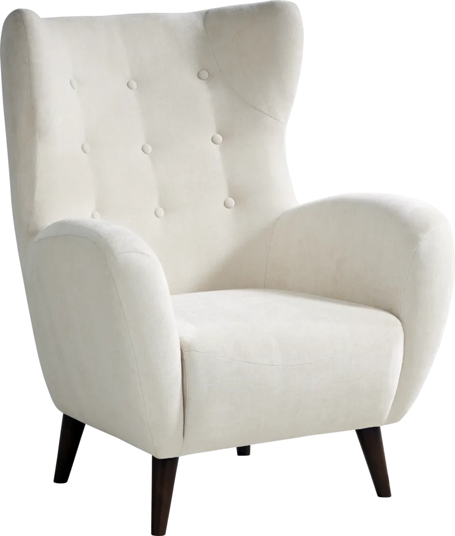 Happner White Accent Chair - Thumbnail - Image 1