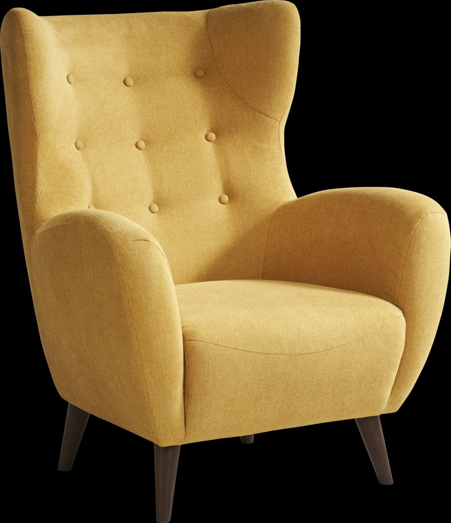 Happner Yellow Accent Chair - Thumbnail - Image 1