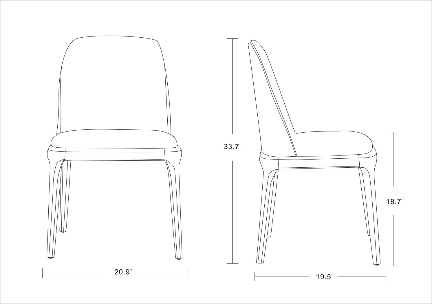 Harbauer Tan Side Chair - Thumbnail - Image 3