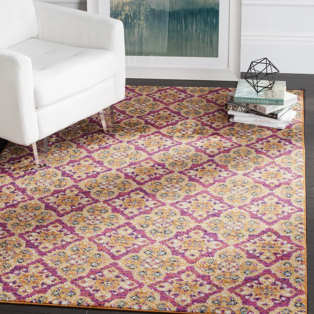 Harbor Terrace Fuchsia 5'1 x 7'6 Rug - Thumbnail - Image 2