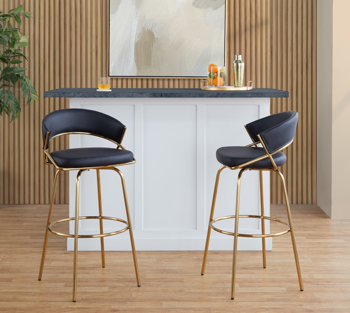 Harborson Black Barstool, Set of 2 - Thumbnail - Image 4