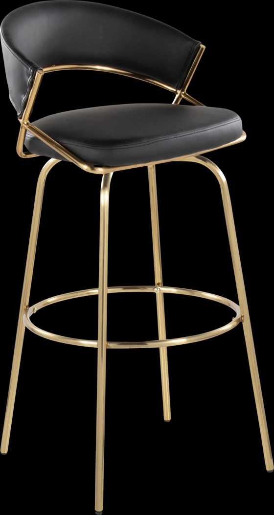 Harborson Black Barstool, Set of 2 - Thumbnail - Image 6