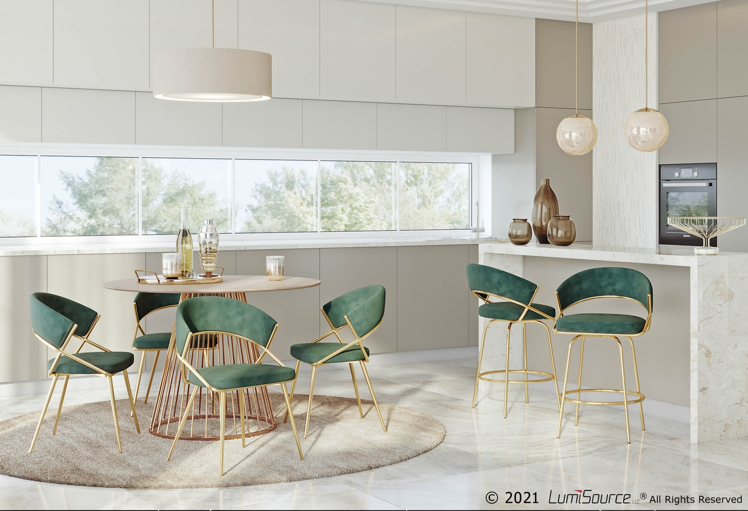 Harborson Green Counter Height Stool, Set of 2 - Thumbnail - Image 11