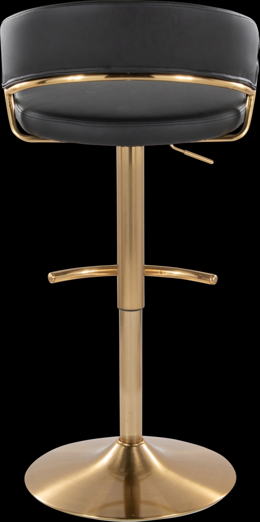 Harborson II Black Adjustable Swivel Barstool, Set of 2 - Thumbnail - Image 9